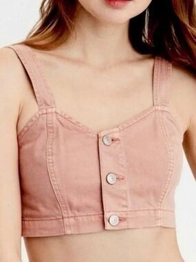 Y2K  American Eagle Outfitters Blush Button-Front Denim Tank